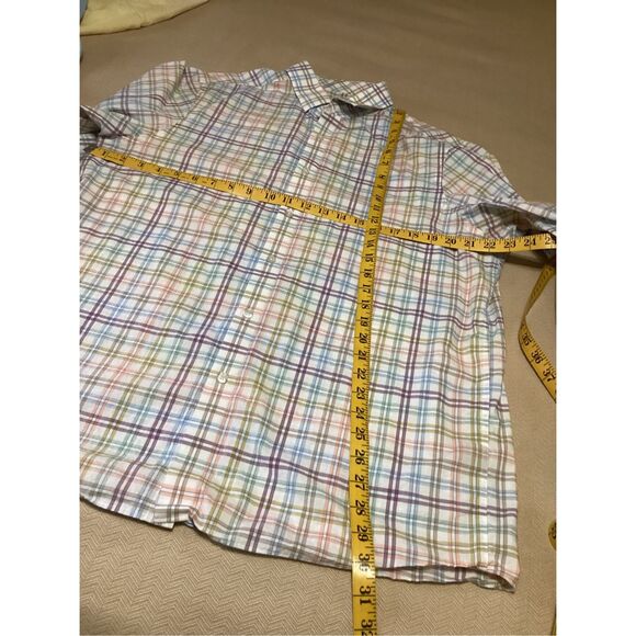 Hart Schaffner Marx Plaid Long Sleeve Button Down Shirt L - Picture 3 of 7